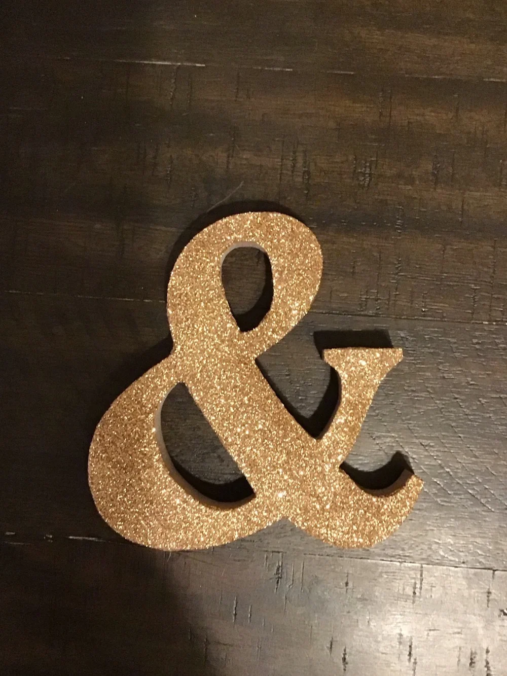 Mr & Mrs Glitter Tabletop Sign - Gold